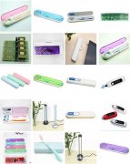 消毒卫生耐用牙刷 塑料透明电池牙刷盒 紫外线便携式牙刷盒速卖